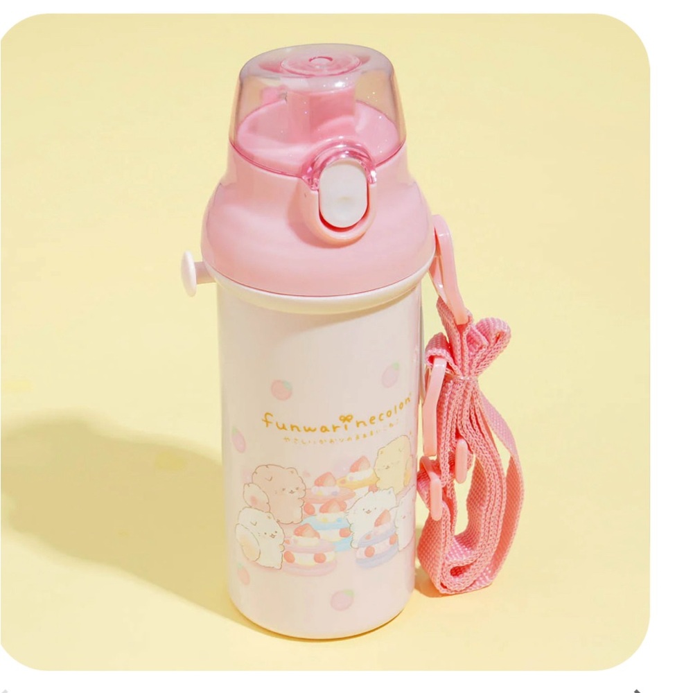 BNWT Japan Skater San-X Funwari Nexolon Water Bottle with strap 480ml